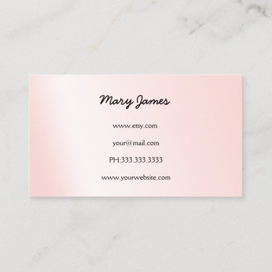 Bijoux Carte de visite (Dos)