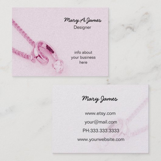 Bijoux Carte de visite (Devant / Derrière)