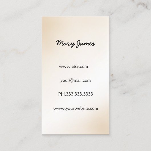 Bijoux Carte de visite (Dos)