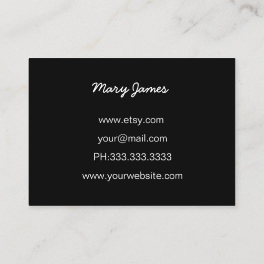 Bijoux Carte de visite (Dos)