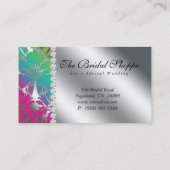 Bijoux Carte de visite Damask Floral Silver PGB (Dos)