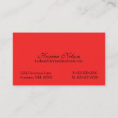 Bijoux Carte de visite de glam, Ruby Red (Dos)