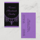 Bijoux Carte de visite Glam, Amethyst (Devant / Derrière)