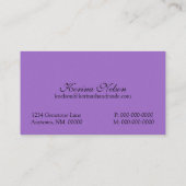 Bijoux Carte de visite Glam, Amethyst (Dos)