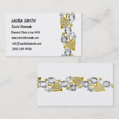 BIJOUX CARTE DE VISITE PERSONNALISABLE - Blanc (Devant / Derrière)