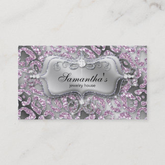 Bijoux Carte de visite Zebra Ice rose