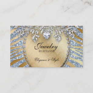 Bijoux Carte de visite Zebra Parties scintillant A