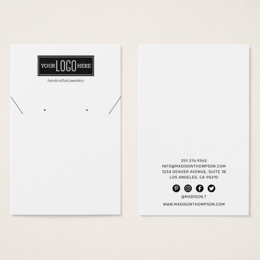 Bijoux de logo personnalisé| Versions de collier (Devant & derrière)