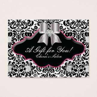 Bijoux de salon Carte cadeau Bow Floral Damask ros