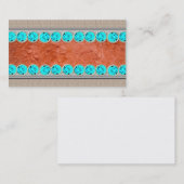 Bijoux de turquoise de Natif américain, cartes de (Devant / Derrière)