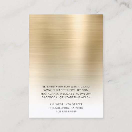 Bijoux Display Carte de visite or (Dos)