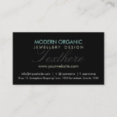 Bijoux Earthy Boho Batik : Cartes de visite noirs (Dos)