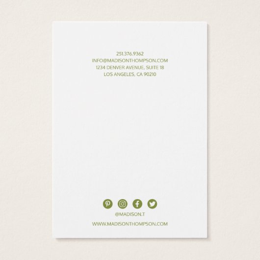 Bijoux en feuillage vert Écran à 3 trous (Dos)