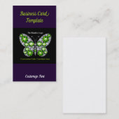 Bijoux en strass Cartes de visite de papillons éme (Devant / Derrière)