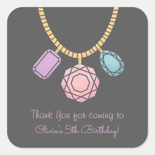 Bijoux en verre Joaillerie Filles Stickers fête d' (Devant)