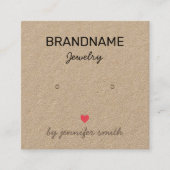 Bijoux faits main Coeurs Écordes Épouses Carte d'a (Devant)