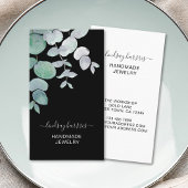 Bijoux Floral Carte de visite noir