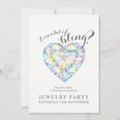 Bijoux invitations diamant amour bling (Devant)
