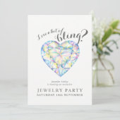 Bijoux invitations diamant amour bling (Debout devant)