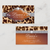 Bijoux Leopard Carte de visite Tannage Brown (Devant / Derrière)