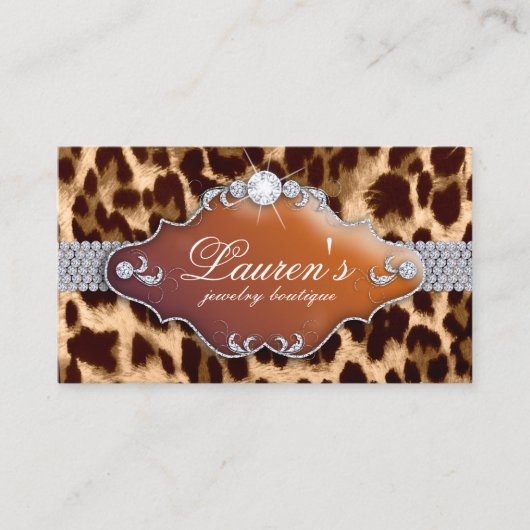 Bijoux Leopard Carte de visite Tannage Brown (Devant)