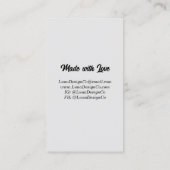 Bijoux moderne Carte de visite à deux broches (Dos)