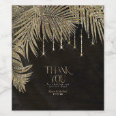 Bijoux Palm Feuille Mariage Or ID830 Étiquette à v (Étiquettes simples)