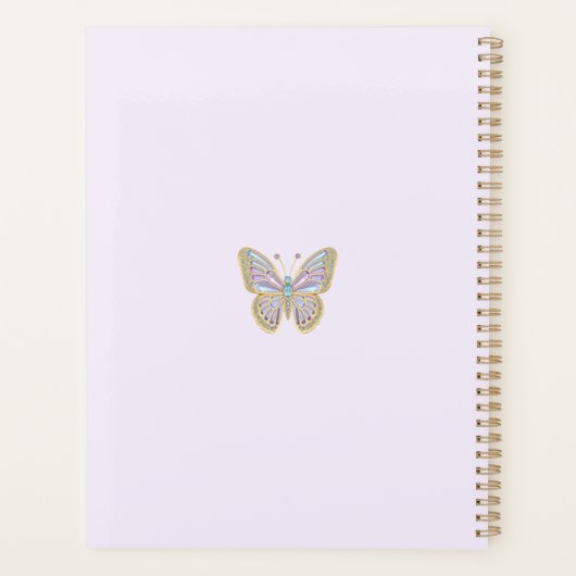 Bijoux Papillon bleu violet Or (Dos)