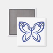 Bijoux Papillons - Plan - Aimant bleu (Recto/Verso)