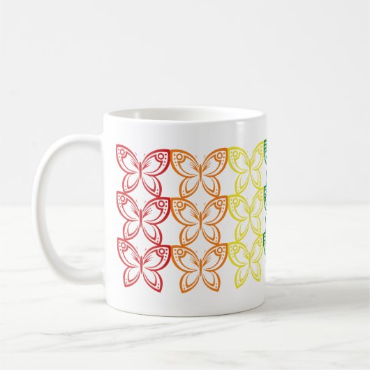 Bijoux papillons Plan Café Mug (Gauche)