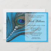 Bijoux Peacock Plume Bridal Douche Invitations (Devant)