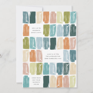 Bijoux peints Invitation fête d'anniversaire