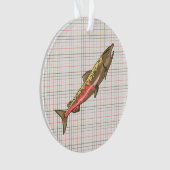 Bijoux - Pendentif - Saumon Chinook sur Plaid (devant)