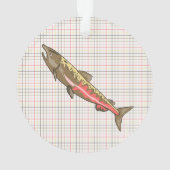 Bijoux - Pendentif - Saumon Chinook sur Plaid (dos)