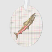 Bijoux - Pendentif - Saumon Chinook sur Plaid (devant)