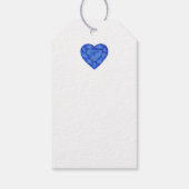 Bijoux saphir bleu coeur aquarelle étiquettes d'ar (Dos)