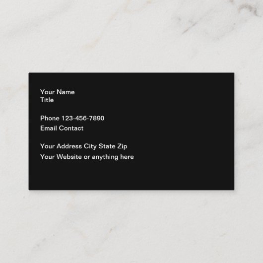 Bijoux thème Carte de visite (Dos)