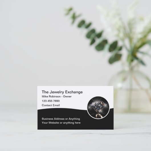 Bijoux Thème Diamond Cartes de visite (Debout devant)