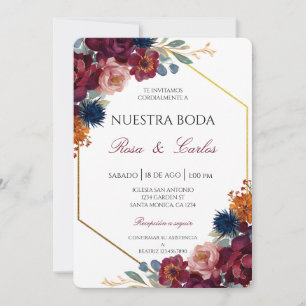 Bijoux thème Faire-part de mariage espagnole
