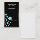 Bijoux verts Cartes de visite émeraude (Devant / Derrière)