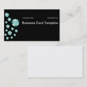 Bijoux verts Cartes de visite émeraude (Devant / Derrière)