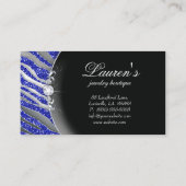 Bijoux Zebra Carte de visite Sparkle Bleu SB (Dos)
