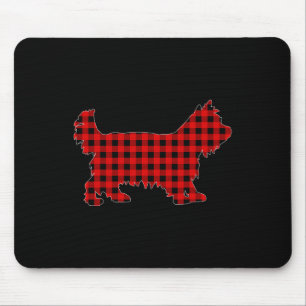 Bijpassende Buffalo Plaid Yorkshire Terrier Kerst Muismat