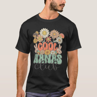 Bijpassende familie Cool Nanas Club Groovy Retro F T-shirt