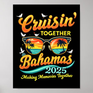 Bijpassende familie cruise samen Bahama's 2025 rei Poster
