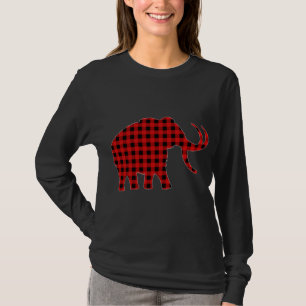 Bijpassende familie grappige buffel geruite wollig t-shirt