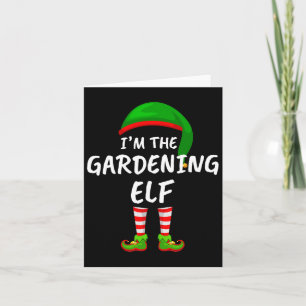 Bijpassende familie Ik ben de tuinier Elf Kerstmis Kaart