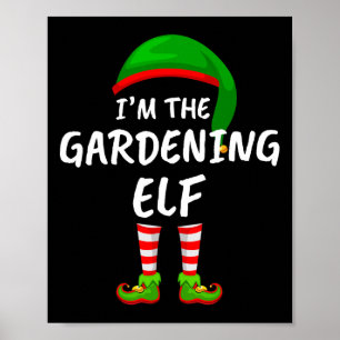 Bijpassende familie Ik ben de tuinier Elf Kerstmis Poster