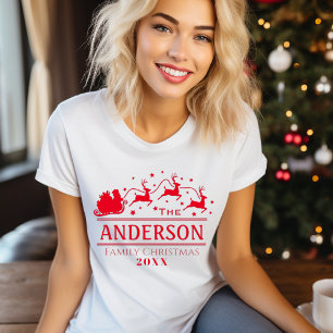 Bijpassende familie kerst gepersonaliseerd t-shirt