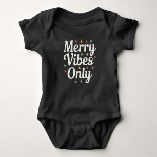 Bijpassende Familie Kerst Merry Vibes Only Lights Romper